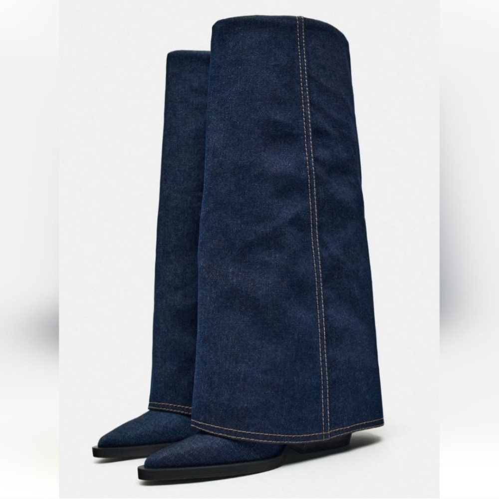 Zara Blogger Fave Denim Boots